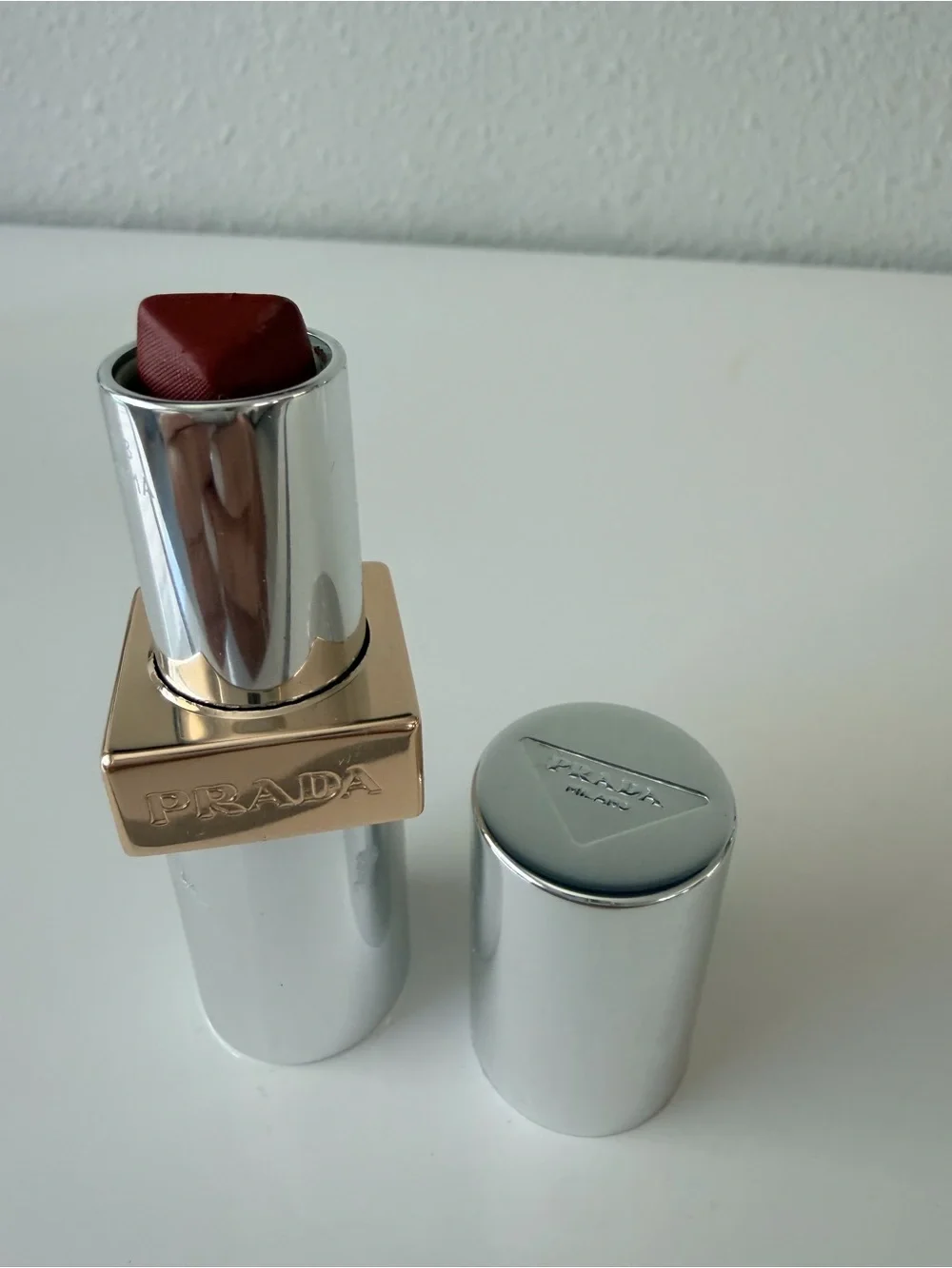 Prada Monochrome Hyper Matte Lipstick in Brown - B03 Mahogany